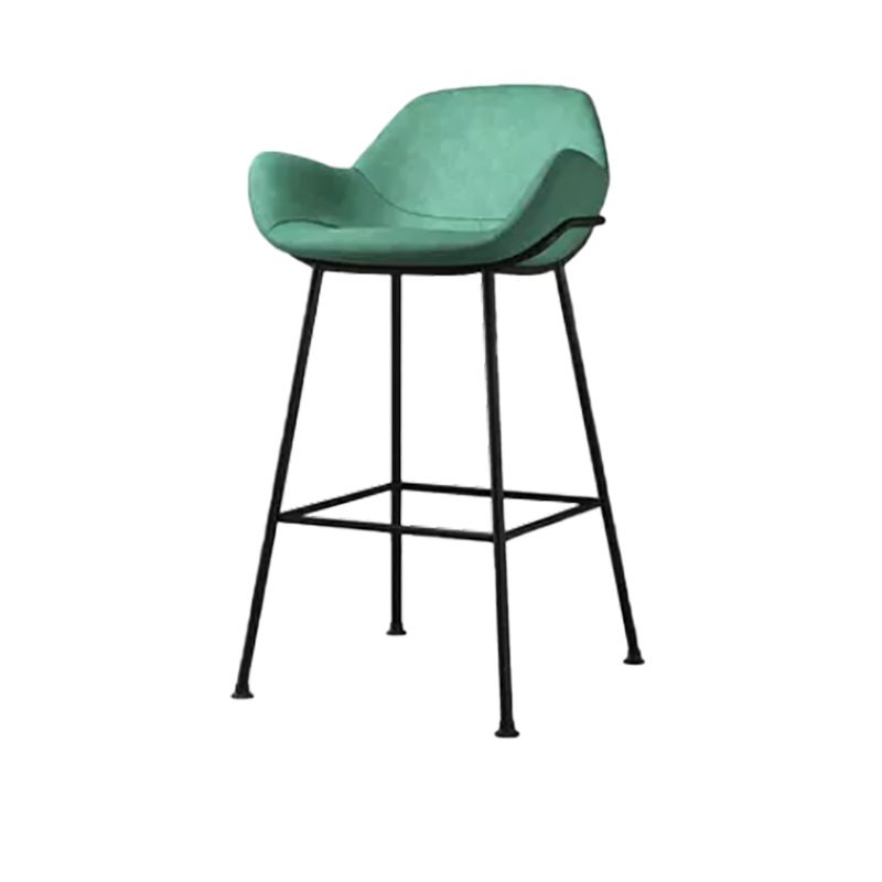 Modern Style Backrest Arm Counter Stool with Metal Base and Leather Cushion Clearhalo 'Bar Furniture' 'Bar Stools' 'bar_stools' 'furn' 'furn_bar_stools' 'Furniture' 'Kitchen & Dining Furniture' 1200x1200_137c7a7d-f30e-4968-b8fb-2c796b02119d