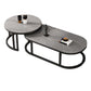 Oval Coffee Table Slate Nesting Coffee Table Set with Black Legs Clearhalo 'Coffee & Accent Tables' 'Coffee Tables' 'coffee_tables' 'furn' 'furn_coffee_tables' 'Furniture' 'Living Room Furniture' 1200x1200_137cba87-3b09-403c-8dd4-b68a620b47f7