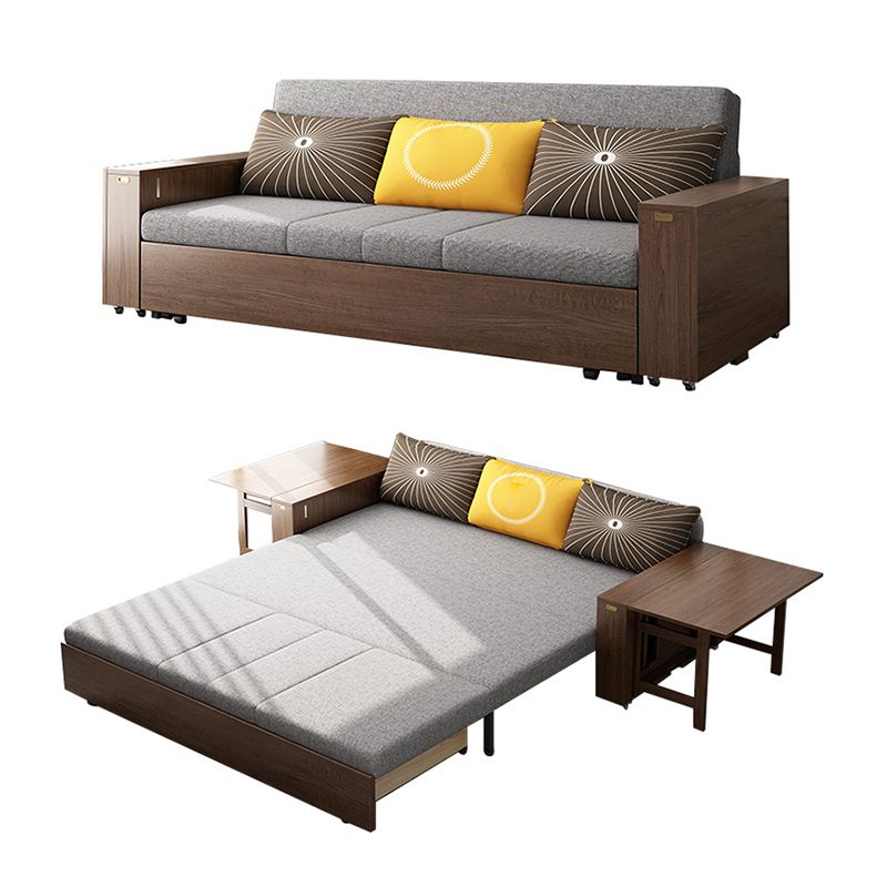 Ferme à bois massif canapé-lit de futon amovible avec stockage