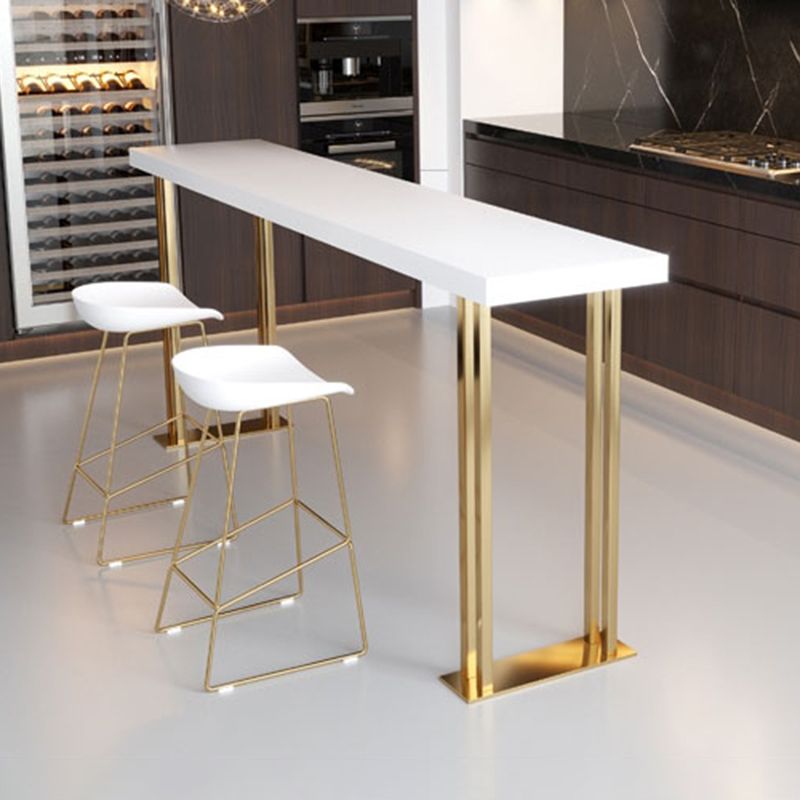 Wood Top Bar Table Traditional Luxury Rectangle Bar Table with Sled Base Clearhalo 'Bar Furniture' 'Bar Tables' 'bar_tables' 'furn' 'furn_bar_tables' 'Furniture' 'furniture_bar_tables' 'Kitchen & Dining Furniture' 1200x1200_137eb7cf-2f2d-4e30-b6fd-495fdb101ba4