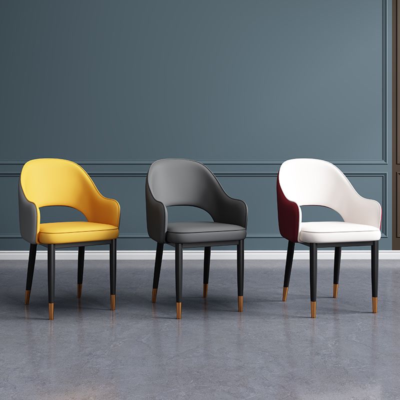 Silla de comedor de estilo contemporáneo silla de brazo con tapicería