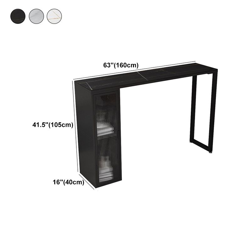 Contemporary Style Bar Counter Table Sintered Stone Table for Kitchen Clearhalo 'Bar Furniture' 'Bar Tables' 'bar_tables' 'furn' 'furn_bar_tables' 'Furniture' 'Kitchen & Dining Furniture' 1200x1200_13818299-506c-4811-8d08-3696850b9733