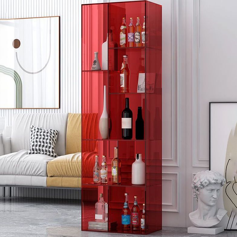 Modern gesloten achterste standaard boekenplank Acryl -boekenkast met planken voor studieruimte