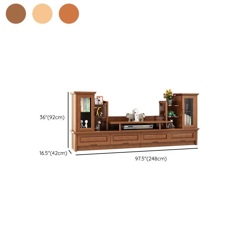 Antique TV Media Stand Open Shelving TV Console with Media Shelves Clearhalo 'furn' 'furn_tv_stands_entertainment_centers' 'Furniture' 'Living Room Furniture' 'TV Stands & Entertainment Centers' 'TV Stands & Media Storage Furniture' 'tv_stands_entertainment_centers' 1200x1200_1383289a-fc91-454b-8dbf-8d9d6e2ece71