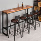 Living Room Modern Patio Bar Table Wood Rectangle Trestle Bistro Bar Desk Clearhalo 'Bar Furniture' 'Bar Tables' 'bar_tables' 'furn' 'furn_bar_tables' 'Furniture' 'furniture_bar_tables' 'Kitchen & Dining Furniture' 1200x1200_13842b0d-4afc-47d3-8a27-b866d2aae2b5