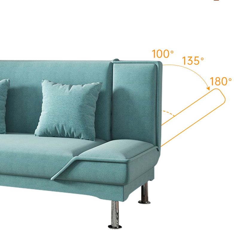 Contemporary Armless Convertible Sofa Linen Foldable Sofa for Apartment Clearhalo 'furn' 'furn_sofas' 'Furniture' 'Living Room Furniture' 'Sofa' 'sofas' 1200x1200_1384cfc1-b08a-42ba-99a2-760dd122c12f