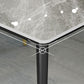 Metal and Stone Table Glam Style Simple Family Rectangular Dining Table Clearhalo 'Dining Tables & Seating' 'Dining Tables' 'dining_table' 'furn' 'furn_dining_table' 'Furniture' 'Kitchen & Dining Furniture' 1200x1200_1387fa96-e174-4245-910a-5f8dd5a1d53a