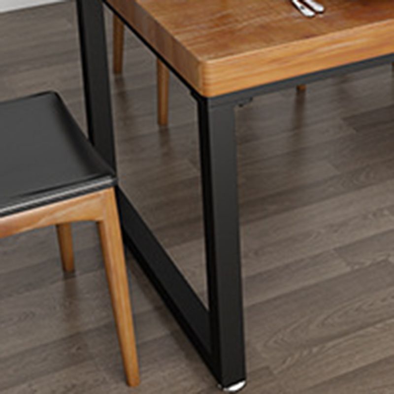 Industrielle 1/2/5 Stück Möbel Massivholz Rechteck Esszimmer Set in Braun