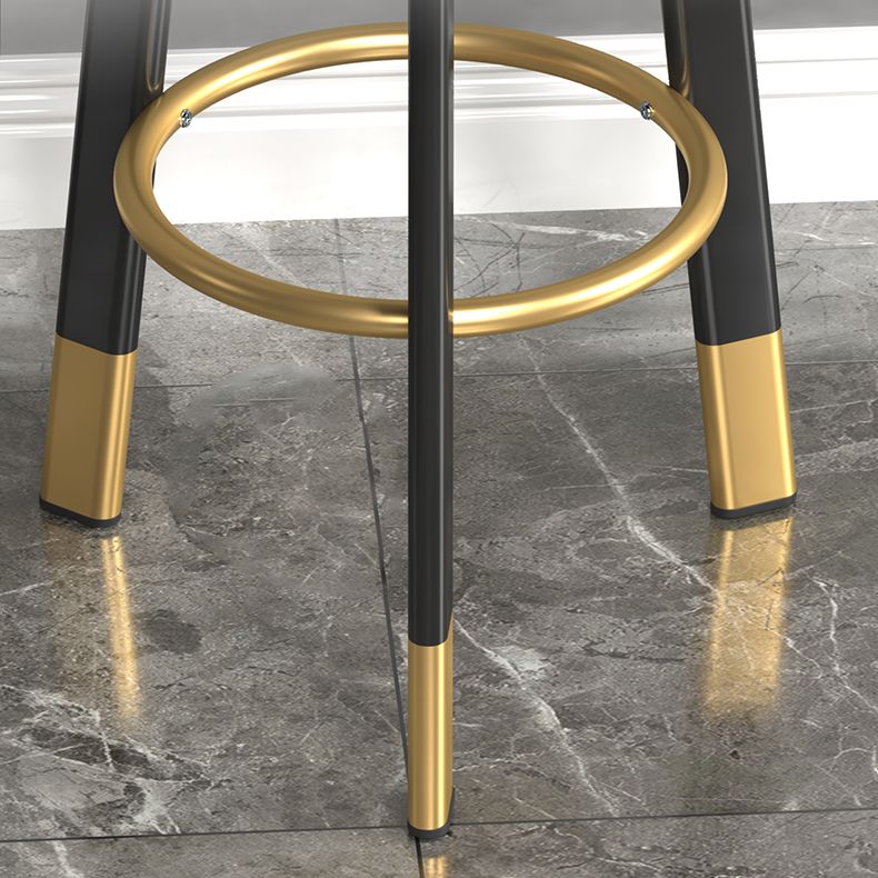 Modern Backrest Armless Counter Stool Steel Cashier Bar Stool with Cushion and Footrest Clearhalo 'Bar Furniture' 'Bar Stools' 'bar_stools' 'furn' 'furn_bar_stools' 'furniture_bar_stools' 'Kitchen & Dining Furniture' 'kitchen&dining_furn' 'kitchen' 'kitchen_furn' Furniture' 1200x1200_13891336-1a0b-475f-947f-124f4eb7599b