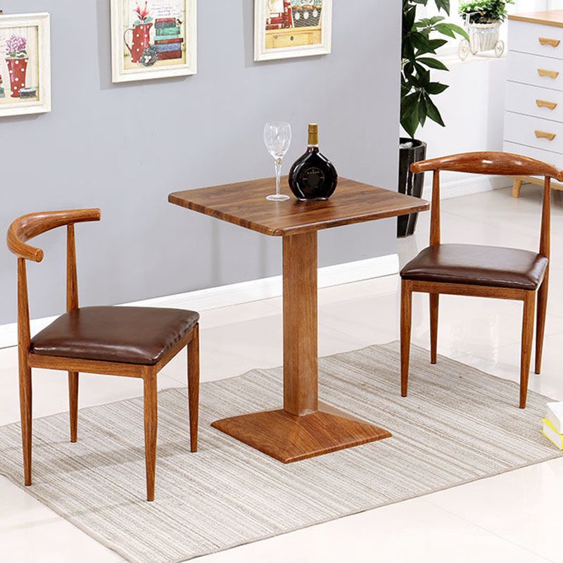 Contemporary Round and Wooden Square Dining Table for 2 People Clearhalo 'Dining Tables & Seating' 'Dining Tables' 'dining_table' 'furn' 'furn_dining_table' 'Furniture' 'Kitchen & Dining Furniture' 1200x1200_138ac90b-c080-475f-a96d-fa3bd7601cda