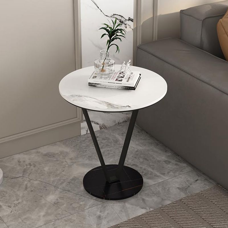 19"W Contemporary Corner Table Metal Round Accent Side Table Clearhalo 'Coffee & Accent Tables' 'End & Side Tables' 'end_side_tables' 'furn' 'furn_end_side_tables' 'Furniture' 'Living Room Furniture' 1200x1200_138b39cc-a563-4abd-98ed-7235c1fdd96c