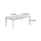 Metal Contemporary Rectangular Dining Table White Sintered Stone Top Table with Legs Clearhalo 'Dining Tables & Seating' 'Dining Tables' 'dining_table' 'Furniture' 'furniture_dining_table' 'Kitchen & Dining Furniture' 'kitchen' 'kitchen_dining_table' 1200x1200_138b9fe1-6593-4fd3-ab83-1b638aa98dcf