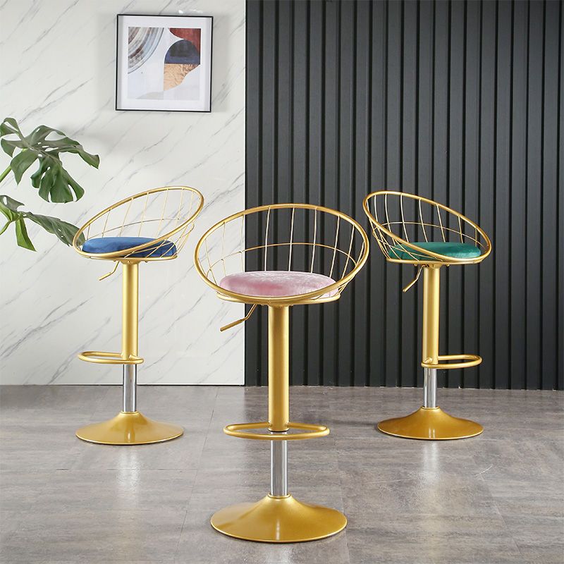 Glam Adjustable Counter Bar Stool Backrest Bar Stool with Footrest and Swivel Clearhalo 'Bar Furniture' 'Bar Stools' 'bar_stools' 'furn' 'furn_bar_stools' 'furniture_bar_stools' 'Kitchen & Dining Furniture' 'kitchen&dining_furn' 'kitchen' 'kitchen_furn' Furniture' 1200x1200_138c5c8f-d8be-4ea2-a49b-d4c66a2f4120