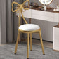 Glam Style Velvet Armless Chair Metal Dining Chair for Restaurant Use