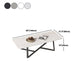 Mesa de centro rectangular contemporánea Mesa de cóctel de mármol con caballete