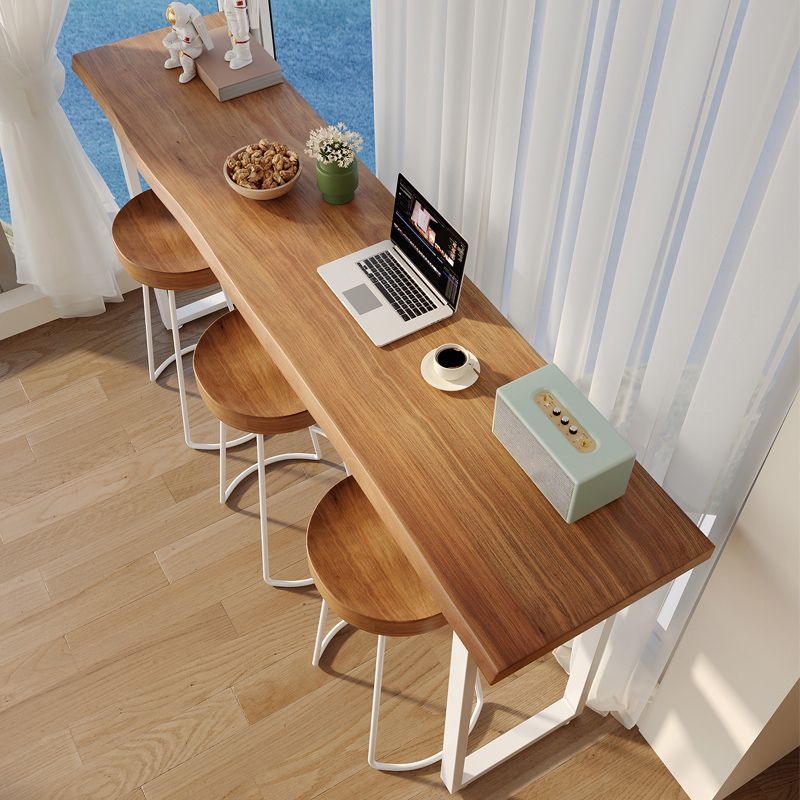 Contemporary Counter Height Table Solid Wood Bar Dining Table Clearhalo 'Bar Furniture' 'Bar Tables' 'bar_tables' 'furn' 'furn_bar_tables' 'Furniture' 'Kitchen & Dining Furniture' 1200x1200_138e71ca-0a2f-4572-8d5a-9cb2a1c60eb2