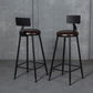 Industrial Armless Backrest Counter Stool Steel Cafe Bar Stool with Velvet Cushion Clearhalo 'Bar Furniture' 'Bar Stools' 'bar_stools' 'furn' 'furn_bar_stools' 'Furniture' 'furniture_bar_stools' 'Kitchen & Dining Furniture' 1200x1200_138f0b1a-db06-4260-80c1-e90cab759833