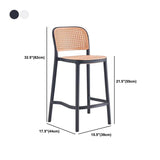 Tabouret de bar sans bras scandinave tabouret de dos bas en blanc et noir