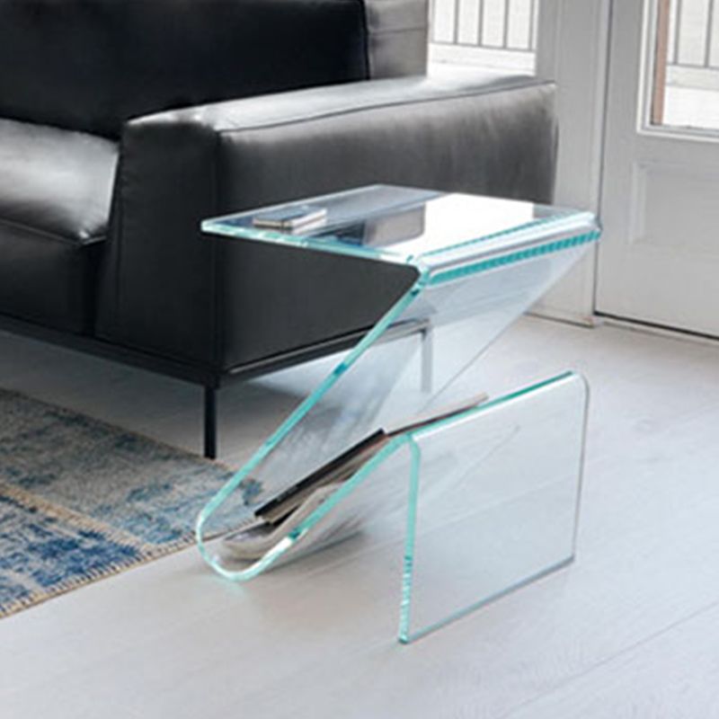 Ultra-Modern Side Table Acrylic Pedestal Accent Side Table for Bedroom Clearhalo 'Coffee & Accent Tables' 'End & Side Tables' 'end_side_tables' 'furn' 'furn_end_side_tables' 'Furniture' 'Living Room Furniture' 1200x1200_139083bb-66f9-4575-b63f-8060b6f71978