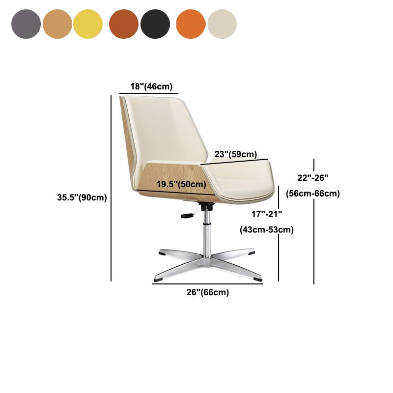 Mid Back Armless Werkstoel Moderne verstelbare stoelhoogte Home Bureau stoel