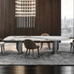 Silver Base Dinner Room Kitchen Table Contemporary Dining Table
