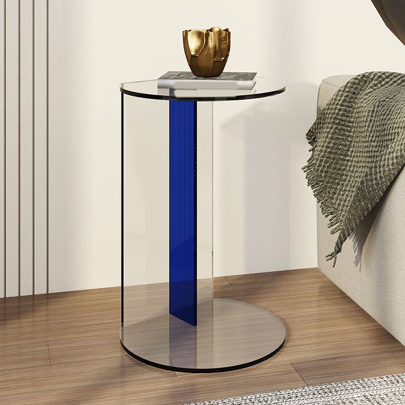 11" Wide Glam Side Table Sled Acrylic Clear Accent Side Table