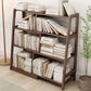 Wooden Ladder Bookshelf Modern Style Open Back Bookcase for Home Office