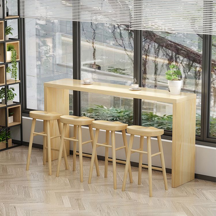 Modern Rectangular Pub Table Set 1/5/9 Pieces Wooden Counter Table with Backless Stools Clearhalo 'Bar Furniture' 'furn' 'furn_home_bar_bar_sets' 'Furniture' 'Home Bars & Bar Sets' 'home_bar_bar_sets' 'Kitchen & Dining Furniture' 1200x1200_1392f452-6b50-467d-af54-c943069b276d