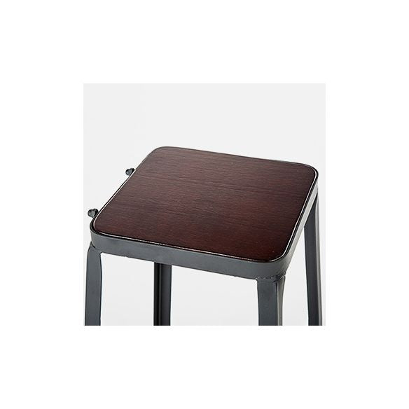 Taburete de metal industrial foux cuero cojín taburete para barra para bar