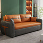 32" Wide Glam Sleeper Sofa Leather Pillow Included Foldable Sleeper Sofa