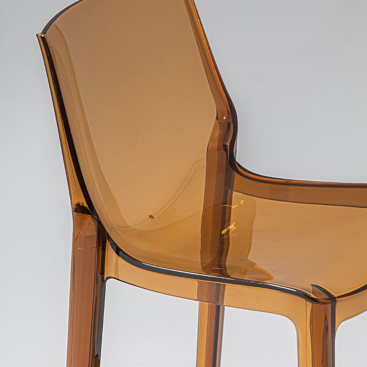 Contemporary Acrylic Bar Stools Low Back Indoor Counter Chair