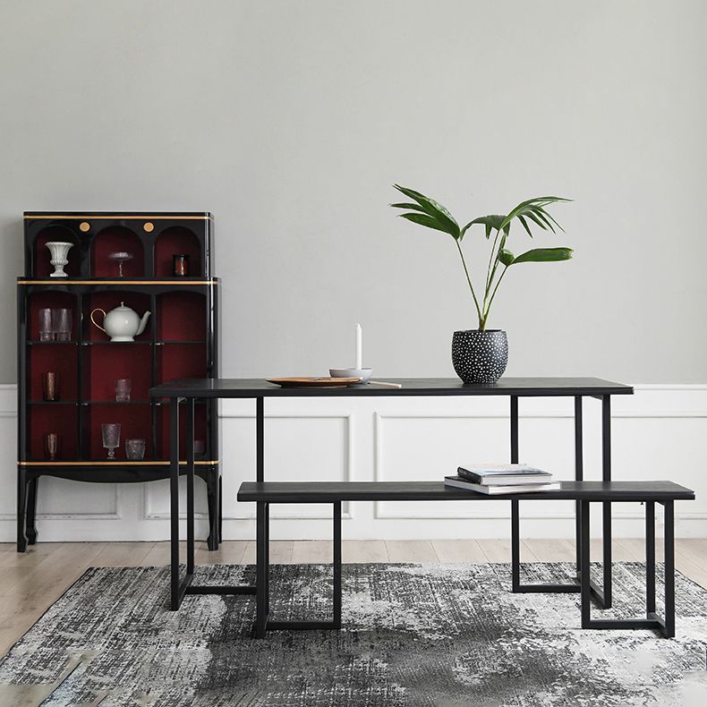 Moderne rechthoek houten eettafel 1/2 stukken eetgelegenheid voor eetkamer