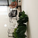 Modern Armrest Backrest Counter Stool Iron Balcony Bar Stool with Rattan seat and Pedal Clearhalo 'Bar Furniture' 'Bar Stools' 'bar_stools' 'furn' 'furn_bar_stools' 'furniture_bar_stools' 'Kitchen & Dining Furniture' 'kitchen&dining_furn' 'kitchen' 'kitchen_furn' Furniture' 1200x1200_13986527-8710-4553-8363-e16e39421e32