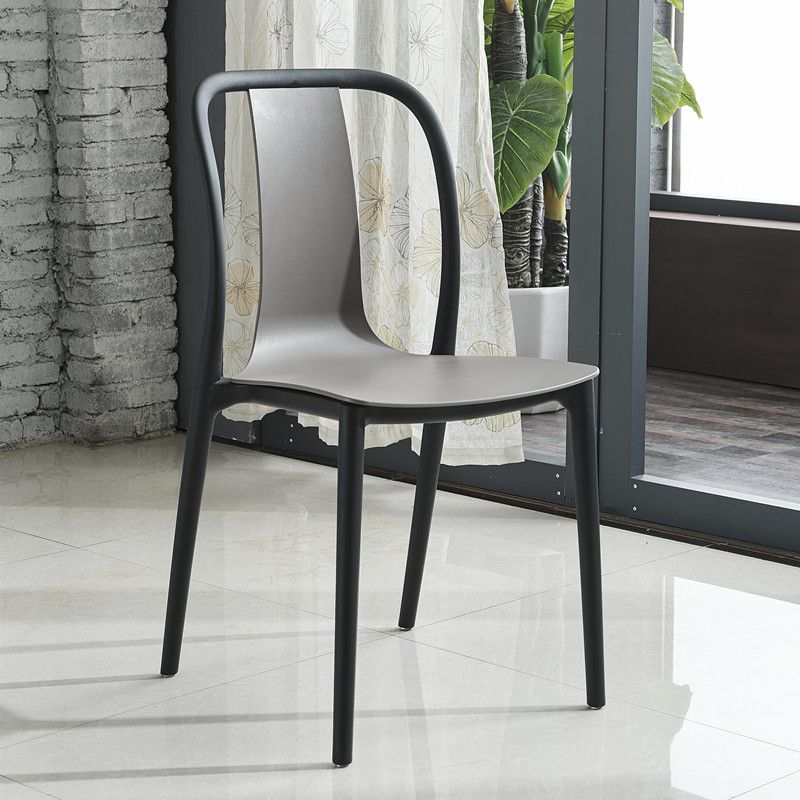 Modern Style Stackable Plastic Chair Slat Back Stacking Side Chair (Set of 2/4) Clearhalo 'Dining Chairs' 'Dining Tables & Seating' 'dining_chair' 'Furniture' 'furniture_dining_chair' 'Kitchen & Dining Furniture' 1200x1200_13992bfa-4ffc-4418-a0ca-b587b03191c8