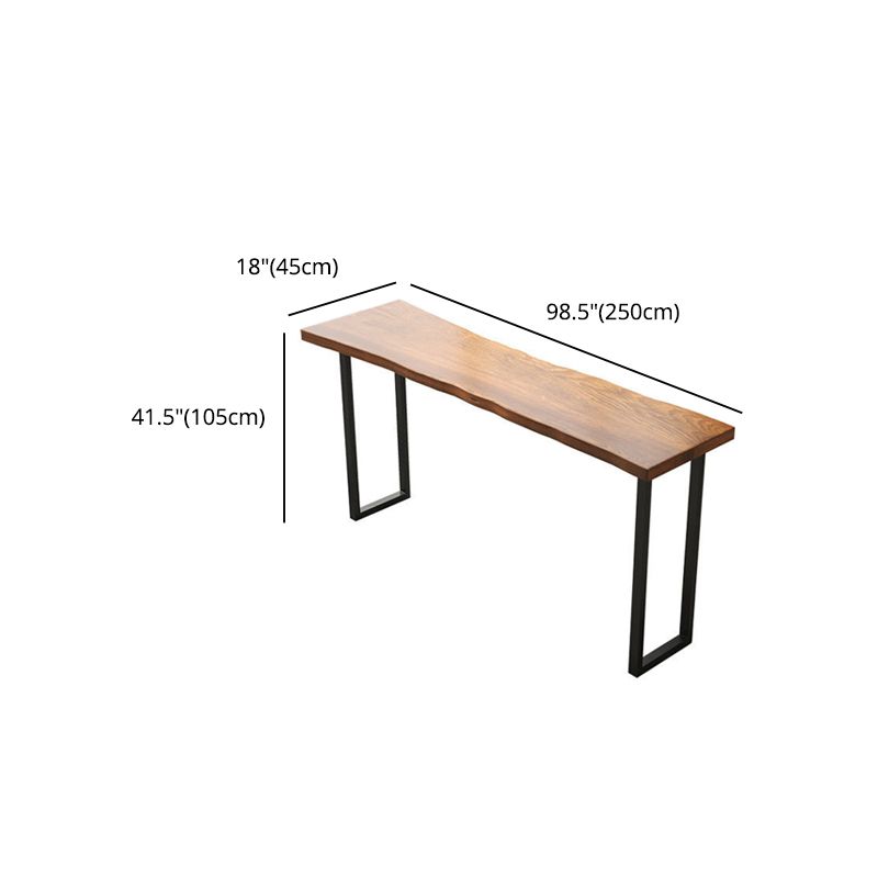 Pine Wood Bar Table Traditional Luxury Rectangle Bar Table with Black Base Clearhalo 'Bar Furniture' 'Bar Tables' 'bar_tables' 'furn' 'furn_bar_tables' 'Furniture' 'furniture_bar_tables' 'Kitchen & Dining Furniture' 1200x1200_139a9e0c-ef49-4e96-9cc7-cbd885c812b4