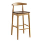 Modern Armless Backrest Counter Stool Wood Cafe Bar Stool with Wooden Seat Clearhalo 'Bar Furniture' 'Bar Stools' 'bar_stools' 'furn' 'furn_bar_stools' 'Furniture' 'Kitchen & Dining Furniture' 1200x1200_139ab61f-c4c2-4af5-b5d4-dcd3df80f4e0