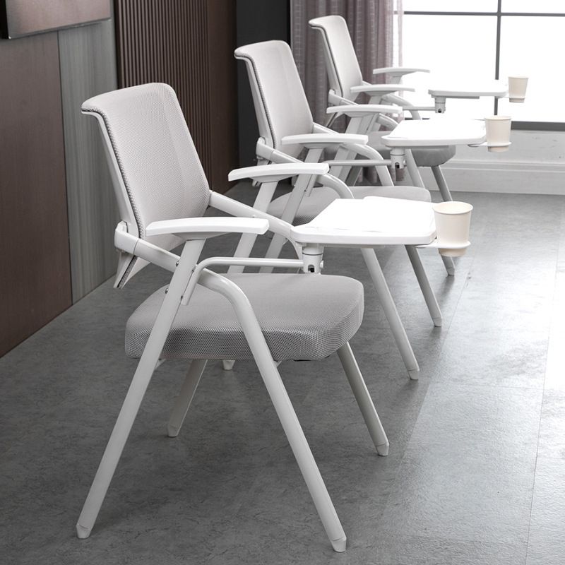 Modern Office Chair with Arms Mid Back Conference Chair with White Frame Clearhalo 'furn' 'furn_office_chair' 'Furniture' 'Office Chairs' 'Office Furniture' 'office_chair' 1200x1200_139b7288-f503-440b-9ea1-35ad01c900b6
