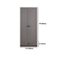 Contemporary Grey Wardrobe Armoire Engineered Wood Wardrobe Closet