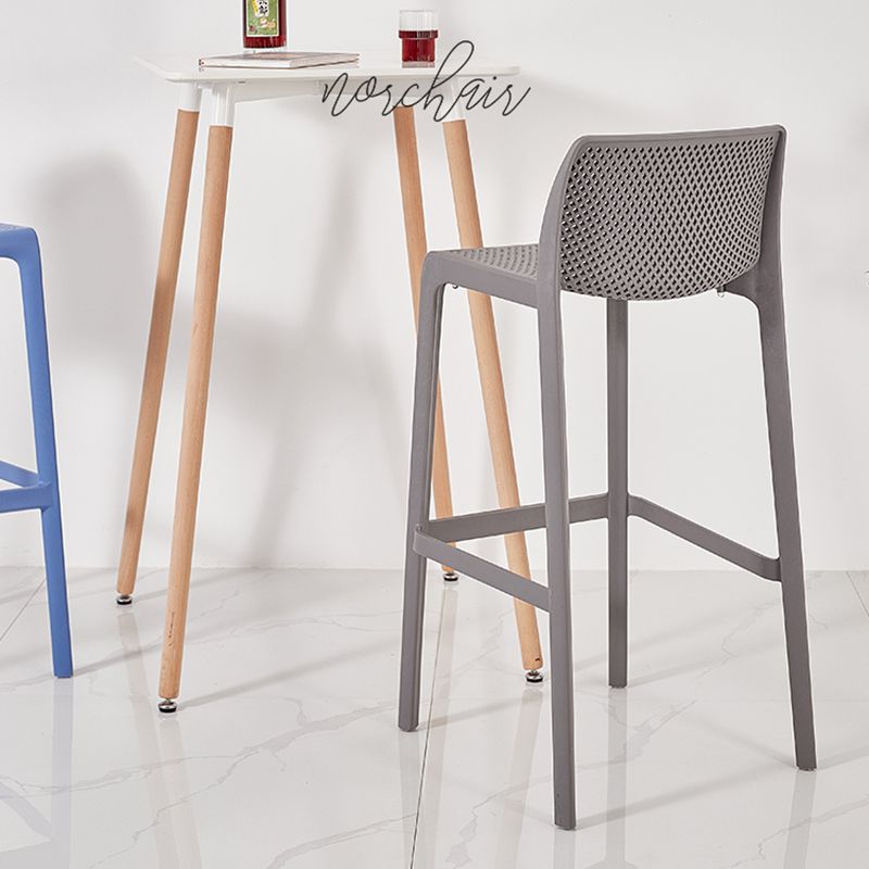 Modern Style Bar-stool Plastic Counter Bar Stool for Kitchen Bar with Plastic Legs Clearhalo 'Bar Furniture' 'Bar Stools' 'bar_stools' 'furn' 'furn_bar_stools' 'Furniture' 'furniture_bar_stools' 'Kitchen & Dining Furniture' 1200x1200_139bf801-bbf3-4418-bd73-8dfa59d89888