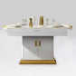 Modern Collapsible Round Glass Desktop Dining Table with Lockers for Dining Room Clearhalo 'Dining Tables & Seating' 'Dining Tables' 'dining_table' 'furn' 'furn_dining_table' 'Furniture' 'Kitchen & Dining Furniture' 1200x1200_139e5f6b-69b8-4a91-9a6a-9ec6901f0e94