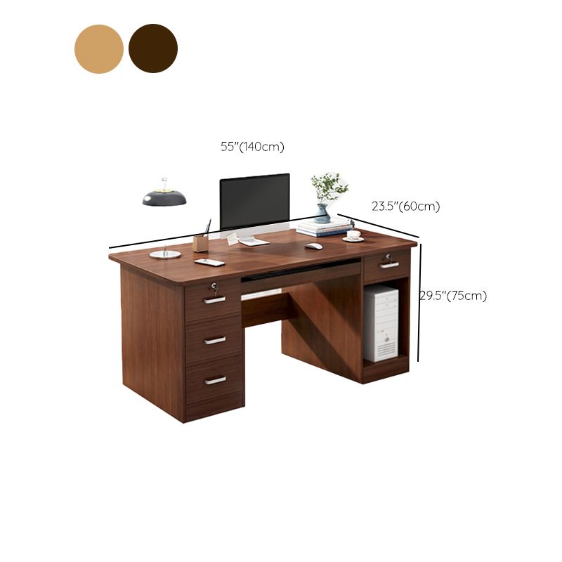 Engineered Wood Writing Desk Modern Executive Desk with Drawers Clearhalo 'furn' 'furn_office_desk' 'Furniture' 'Office Desks' 'Office Furniture' 'office_desk' 1200x1200_139f3826-95e3-4905-a8ea-be4ead63f9af