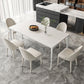 Modern Style Sintered Stone Table 4 Legs Base Rectangle Table for Home Clearhalo ' dining_table' 'Dining Tables & Seating' 'Dining Tables' 'Furniture' 'furniture_dining_table' 'Kitchen & Dining Furniture' 'kitchen&dining_furn' 'kitchen' 'kitchen_dining_table' 1200x1200_13a1416a-9f86-47fc-bbf6-d3ad03f2da3e