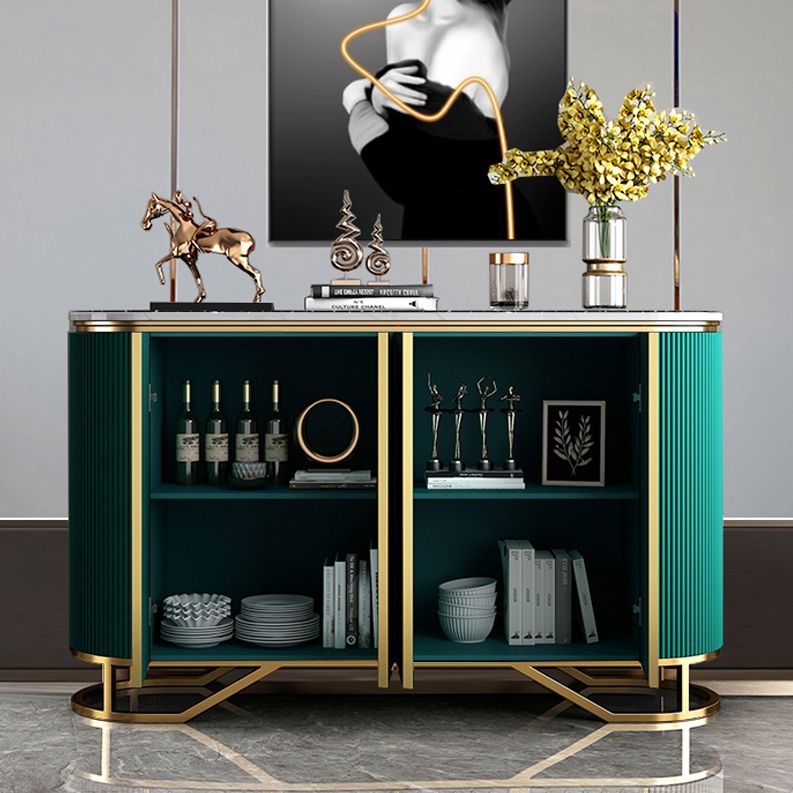 Glam Style Dining Server Stone Top 36-inch Height Buffet Server for Kitchen Clearhalo 'buffet_sideboard' 'Buffets & Sideboards' 'Furniture' 'furniture_buffet_sideboard' 'Kitchen & Dining Furniture' 1200x1200_13a1c28d-78e7-478d-9c3e-6f5aa29f9099