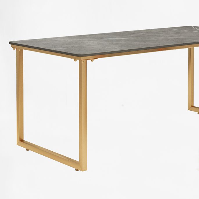 Glam Office Desk antieke afwerking rechthoekige computerbureau met metalen benen