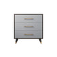 Grey Accent Chest with Solid Wood Straight Legs and Drawers Chest
