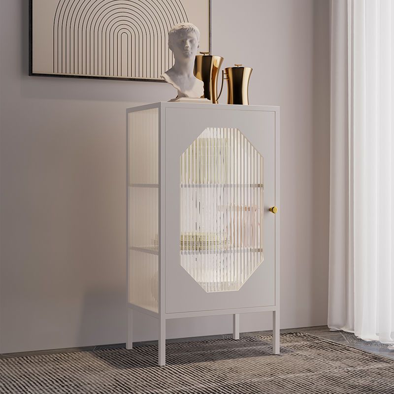 Glam Metal Curio Cabinet Glass Doors Hutch Buffet for Bedroom Clearhalo 'Display & China Cabinets' 'display_china_cabinets' 'furn' 'furn_display_china_cabinets' 'Furniture' 'Kitchen & Dining Furniture' 1200x1200_13a46bcb-195d-4bcb-b2d3-84c004c88e29