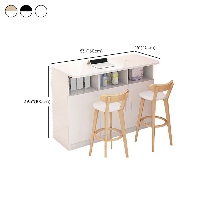 Rechteckiger Bartisch aus Holz, Esstisch für Küche und Wohnzimmer