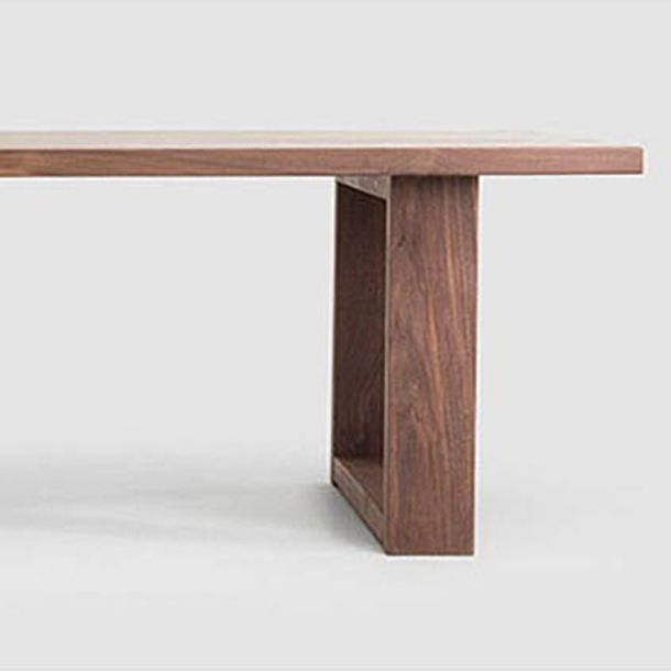 Industrial Solid Wood Dining Table Rectangle Table in Brown with Double Pedestal Base Clearhalo ' dining_table' 'Dining Tables & Seating' 'Dining Tables' 'furn' 'furn_dining_table' 'Furniture' 'furniture_dining_table' 'Kitchen & Dining Furniture' 'kitchen&dining_furn' 'kitchen' 'kitchen_dining_table' 1200x1200_13a5d597-5b63-4d26-9d06-5dd864cc397b
