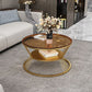 No Distressing Round Coffee Table Frame Single Coffee Table with Shelf Clearhalo 'Coffee & Accent Tables' 'Coffee Tables' 'coffee_tables' 'furn' 'furn_coffee_tables' 'Furniture' 'Living Room Furniture' 1200x1200_13a5daa5-450e-4c1f-90f9-6772d80d6281