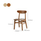 Sillas de comedor de cocina tradicionales de madera sólida silla lateral abierta